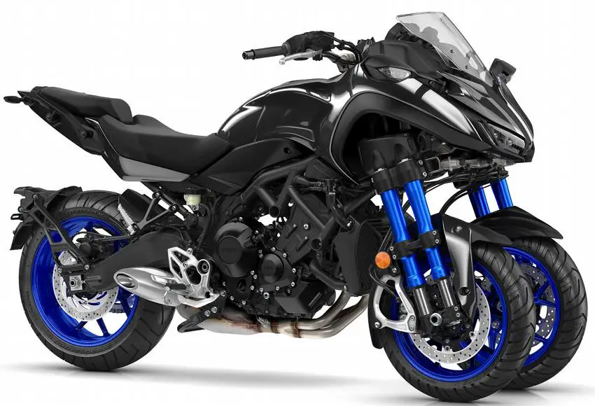Yamaha NIKEN Price Philippines Hi guys! In this article, I will talk about the Yamaha NIKEN price in the Philippines, its top speed specifications, & features. The Yamaha NIKEN price in the Philippines starts at ₱710,000. While in used condition, it costs around ₱610,000. - ₱650,000. Below is the Yamaha NIKEN all variants' price in the Philippines. VariantPriceYamaha NIKEN price in Philippines₱710,000 Approx Yamaha's NIKEN is a one-of-a-kind three-wheel sport-touring motorcycle. It has a strong design that gives it a futuristic appearance. This three-wheeled bike is driven by a three-cylinder, DOHC cross-plane engine that produces performance comparable to superbikes in this market. Yamaha NIKEN Specifications Engine & Transmission EngineInline 3-Cylinder, DOHC, 4-StrokeDisplacement845 ccNo. Of Cylinders3Valves Per Cylinder4Compression Ratio11.5:1Bore x Stroke78.0 mm x 59.0 mmFuel SupplyElectronic Fuel InjectionCooling SystemLiquid CoolingIgnitionTCILubricationWet SumpTransmission6-Speed, Constant MeshClutchWet MultiplateFinal DriveChainEmission ComplianceEU5 Performance, Mileage & Top Speed Maximum Power116 PS @ 10,000 RPMPeak Torque87 NM @ 8,500 RPMMileage18 km/lTop Speed218 km/h Chassis & Suspension The Yamaha NIKEN's chassis is designed to offer a balance of stability and agility. It features a twin-spar aluminium frame that is lightweight and strong, which allows for nimble handling and precise control. The bike also comes equipped with a fully adjustable suspension system, including a 43mm inverted fork and a preload-adjustable rear shock. ChassisDiamond Type FrameSwingarmAluminiumFront SuspensionDouble USD ForksRear SuspensionLink Type Mono-ShockFront Wheel Travel110 mmRear Wheel Travel125 mm Brakes & Tyres Front BrakesDouble 298 mm Hydraulic DiscRear BrakesSingle 282 mm Hydraulic DiscABS2-Channel ABSWheels TypeAlloy WheelsFront Wheel Size15 InchRear Wheel Size17 InchTyre TypeTubelessFront Tyre120/70R15M/C (56V)Rear Tyre190/55R17M/C (75V) Dimensions Dimensions The Yamaha NIKEN has a length of 2,265mm, a width of 805mm, and a height of 1,485mm. It has a wheelbase of 1,540mm and a seat height of 835mm. I have listed it in the table below. Kerb Weight267 kgFuel Tank Capacity18 LOil Tank Capacity3.4 LGround Clearance150 mmSeat Height835 mmWheelbase1,510 mmOverall Length2,150 mmOverall Width885 mmOverall Height1,425 mmRake20ºTrail74 mm Battery & Lighting Battery Type12v, MF, DC TypeHeadlampsDual LEDDaytime Running Lamps (DRL)LEDTaillightsLEDTurn IndicatorsLEDPass LightYesAHO (Auto Headlamps On)Yes Instrument Cluster Features Display TypeFully Digital LCD ConsoleSpeedometerDigitalTachometerDigitalTripmeterDigitalOdometerDigitalFuel GaugeDigitalLow Fuel WarningYesEngine TemperatureYesTCS IndicatorYesGear Position IndicatorYesGear Shift LightYesService LightYesABS Warning LightYesClockDigital Comfort Features Step Up Seat Pillion Seat Pillion Grabrails Engine Kill Switch Pillion Footrest Electric Starter Engine The Yamaha NIKEN is powered by a liquid-cooled, four-stroke, DOHC, four-valve, 845cc parallel-twin engine. The engine is paired with a six-speed transmission system that offers smooth and precise shifting. Top Speed The Yamaha NIKEN is capable of reaching a top speed of around 200 km/h. It can accelerate from 0 to 100 km/h in just under 4 seconds. The bike's fuel efficiency is around 20km/l. Yamaha NIKEN Fuel Average In the city, it has a mileage of 16-18 km/L, whereas on the highway it has a mileage of 18-20 km/l. Seat Height It has a seat height of 835 mm. Competitors Yamaha R6 and the Continental GT 350 are Yamaha NIKEN,'s main competitors. Also, read Yamaha Vino Price Philippines Honda Ruckus Price Philippines Yamaha Xmax 300 Price Philippines FAQs How much does a Yamaha NIKEN cost In the Philippines?The Yamaha NIKEN price in the Philippines starts from ₱710,000.Is Yamaha NIKEN available in the Philippines?Yes, Yamaha NIKEN is available in the Philippines and costs around ₱710,000.What is the resell value of the Yamaha NIKEN?In the Philippines, the Yamaha NIKEN has a medium resell value.How fast does a Yamaha NIKEN go?It has a top speed of 120 km/h.What CC is a Yamaha NIKEN?Yamaha NIKEN is a 845cc scooter. Final Words Overall, the Yamaha NIKEN is a unique and powerful machine that offers a combination of cutting-edge technology, advanced engineering, and precision craftsmanship. Its 845cc 3-cylinder cross-plane engine is powerful and efficient. Yamaha NIKEN Price Philippines
